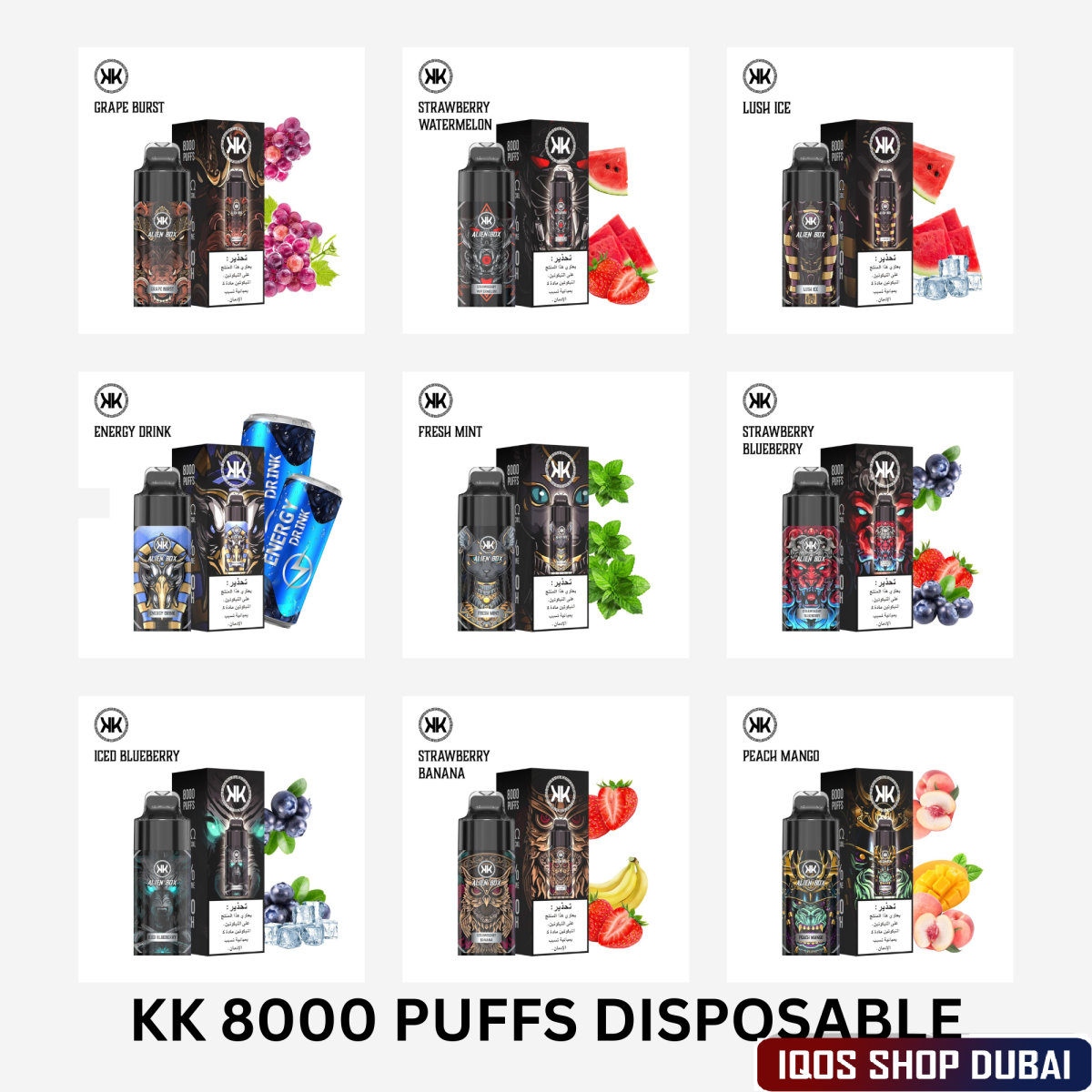 KK Alien Box 8000 Puffs Disposable Vape IN UAE