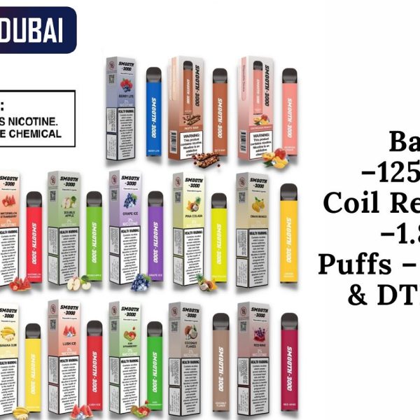 NEW SMOOTH 3000 PUFFS DISPOSABLE VAPE IN UAE