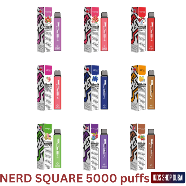 NERD SQUARE 5000 puffs Disposable Vape IN UAE