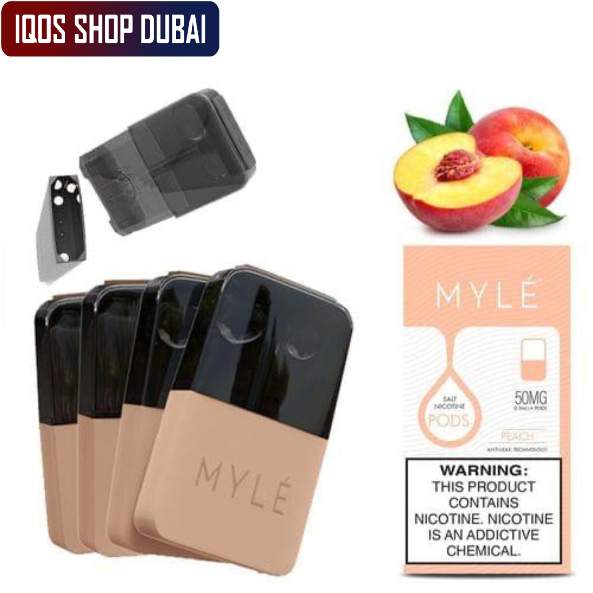 MYLE V4 Peach Magnetic PODS 50mg in Dubai UAE