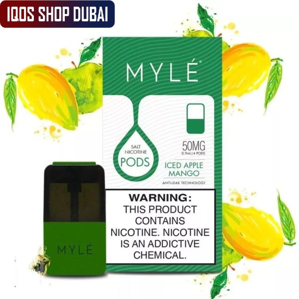 MYLE V4 ICED APPLE MANGO Magnetic PODS 50mg in Dubai UAE