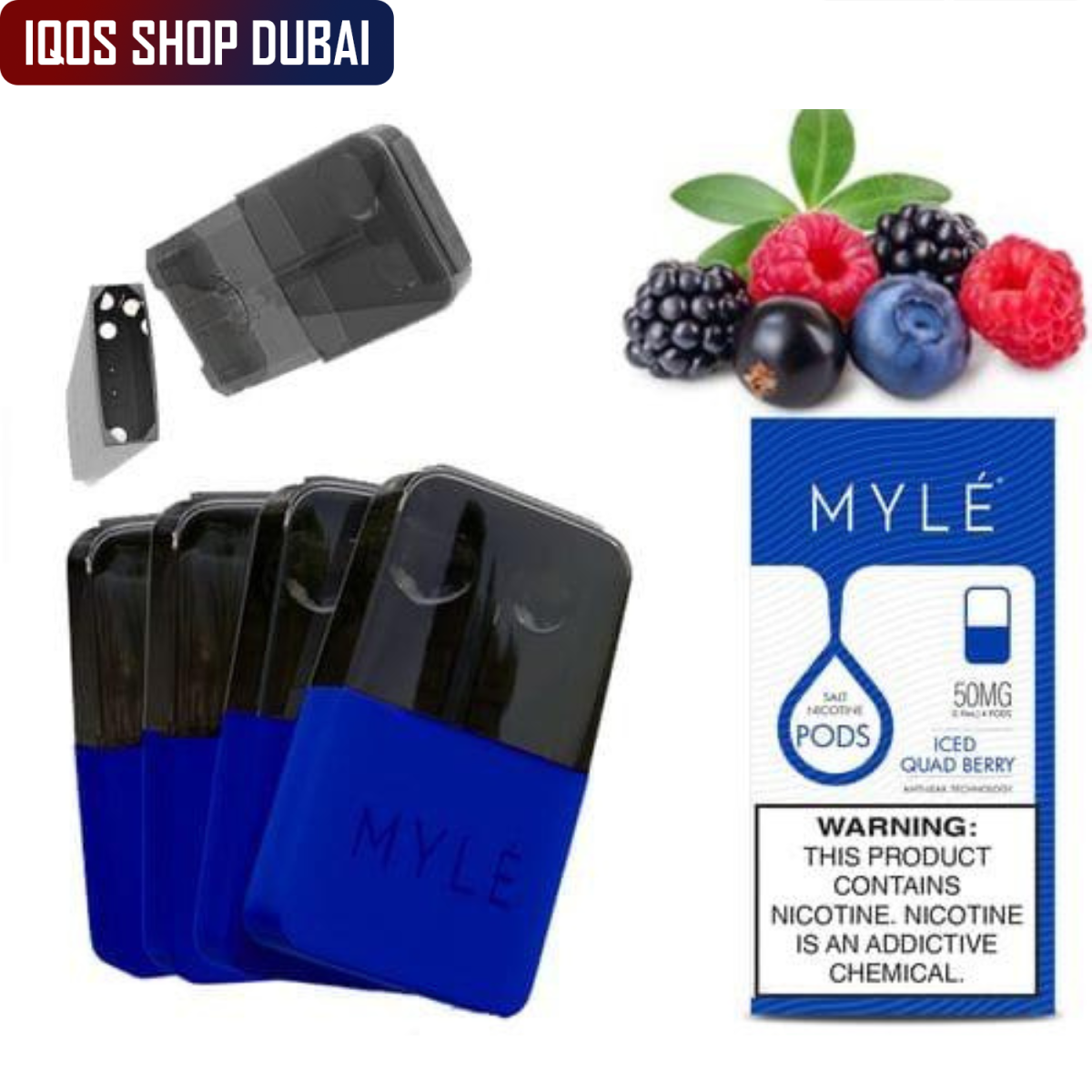 MYLE V4 Iced Quad Berry Magnetic Pods 50mg in UAE