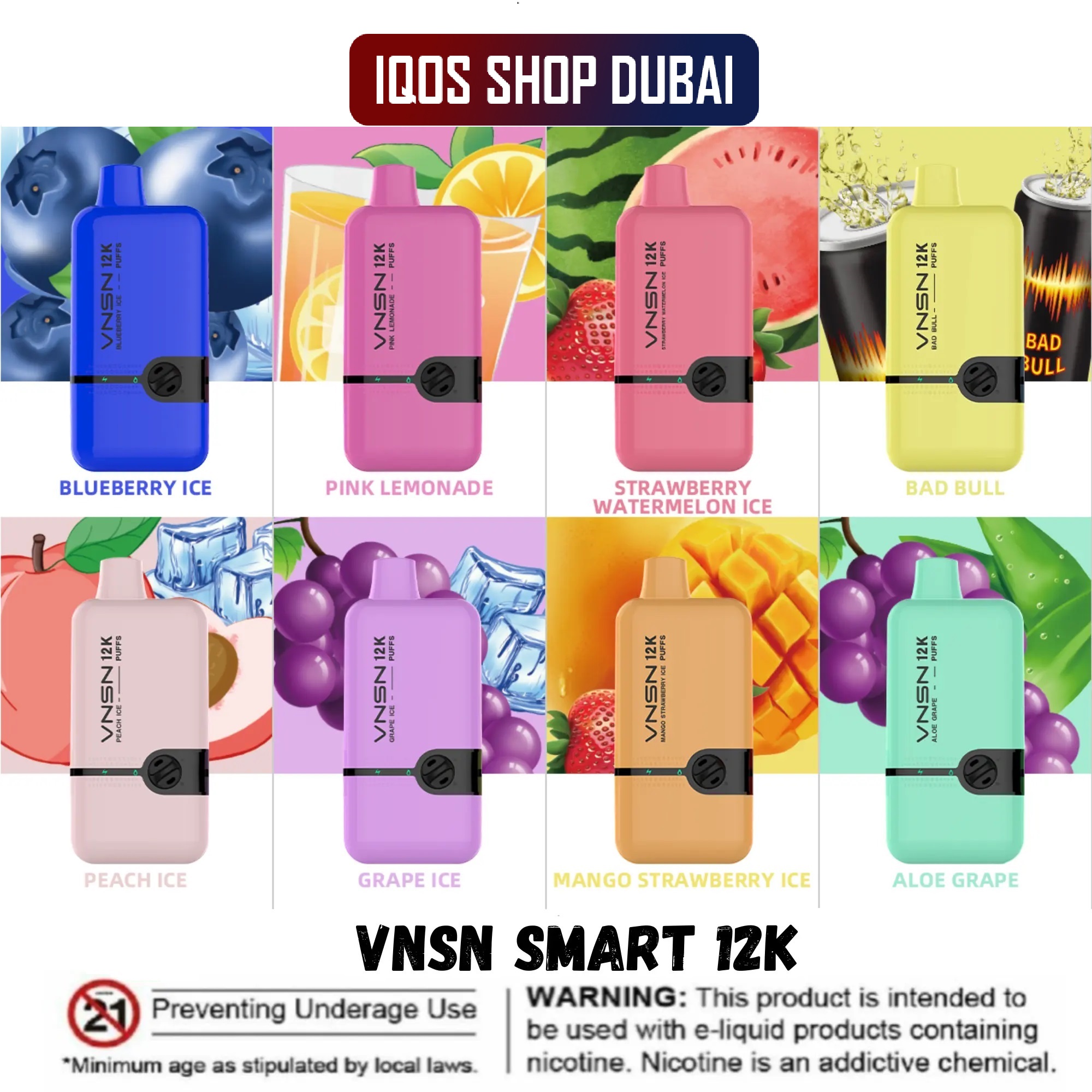 VNSN Smart 12000 Disposable Puffs Vape in UAE